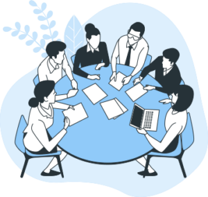 Meeting at a round table